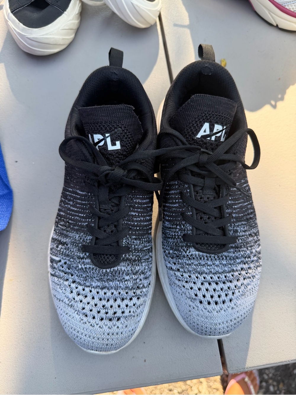 APL Women's Black and Gray Knit Athletic Sneakers